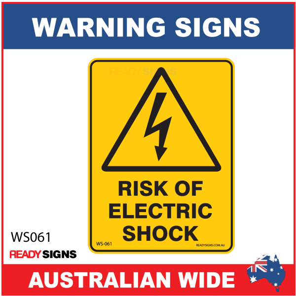 Warning Sign - WS061 - RISK OF ELECTRIC SHOCK